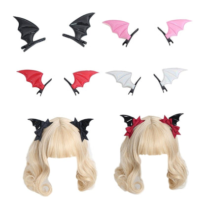 Gothic Bat Wings Hair Clips