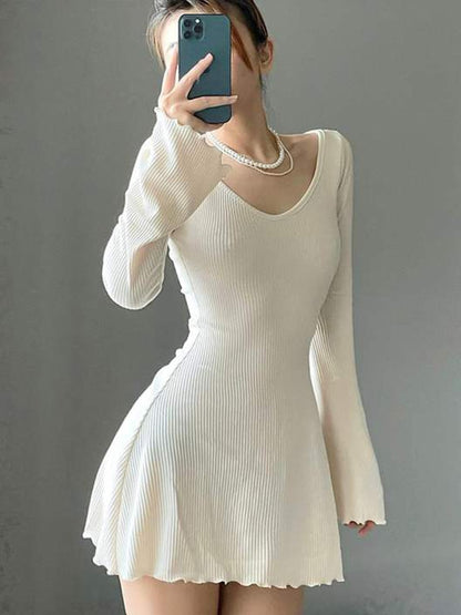 Soft Girl Elegant Flared A-line Dress