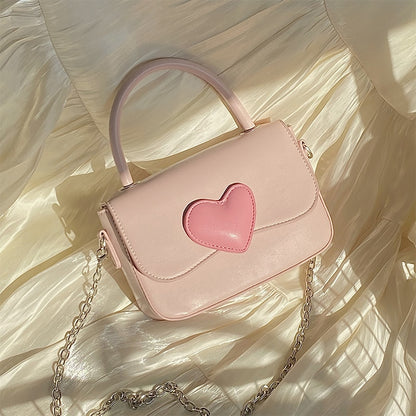 Dollette Kawaii Pink Heart Girly Handbag