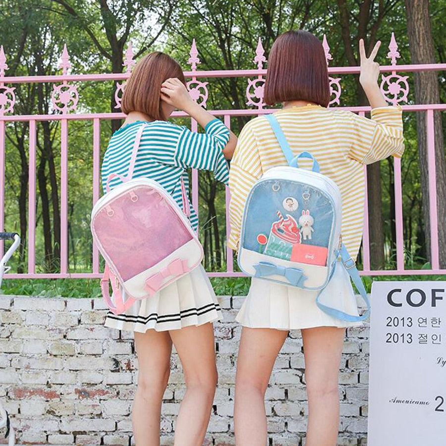 Vivixilan Kawaii Backpack with 18Pcs Accessories Anime Cartoon Anti-Theft  Travel Aesthetic New Semester Gifts Bag with Cute Pins (blue) - Yahoo  Shopping