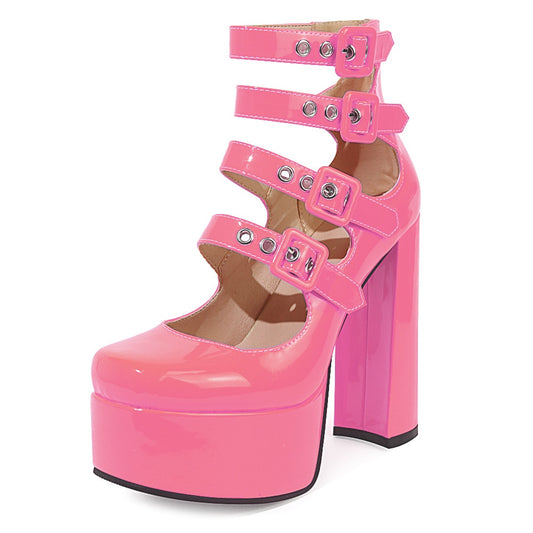 High Heels Mary Janes Bubblegum Pink