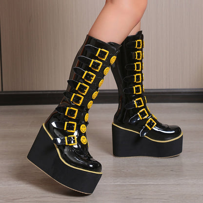 Punk Smiley Egirl Boots