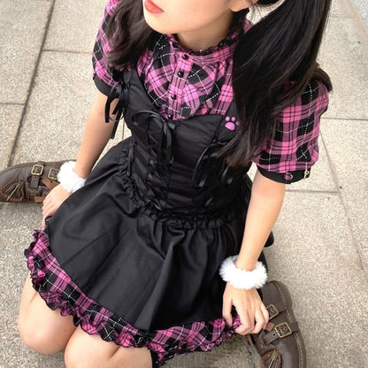 Gothic Lolita Punk Mini Dress