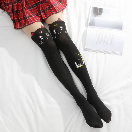 Luna Black Cat Tights