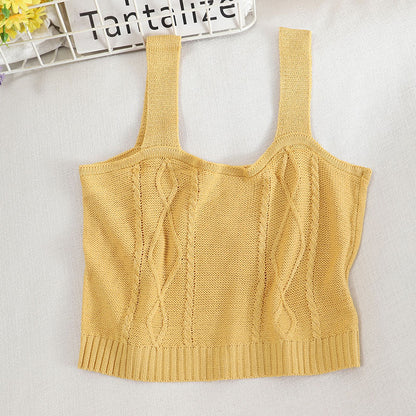 Y2K Aesthetic Soft Girl Knitted Crop Top