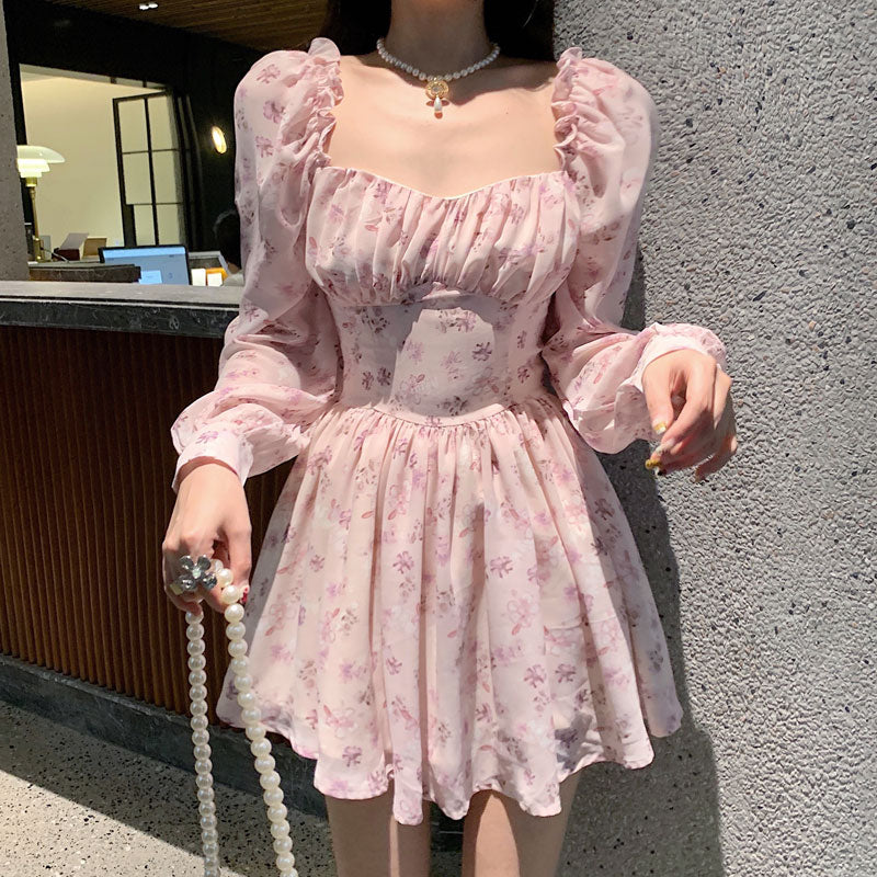 Soft Girl Vintage Floral Mini Dress Aesthetics Boutique Soft Girl Vintage Floral Mini Dress Aesthetics Boutique