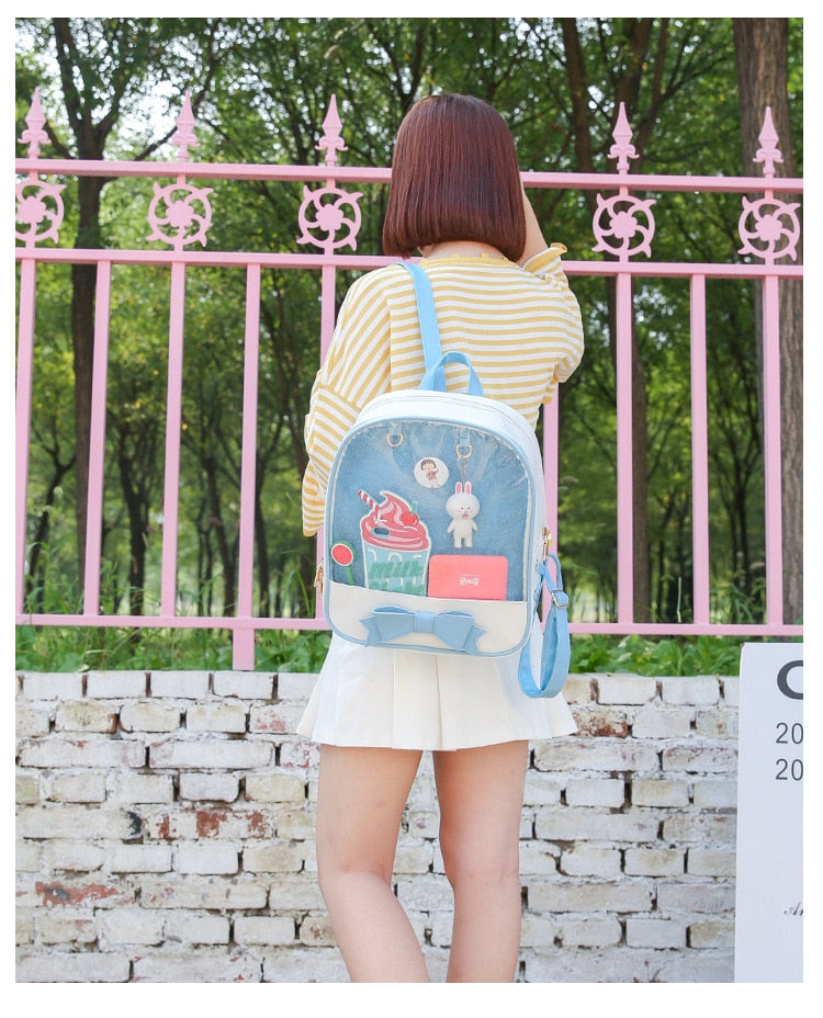 Cute Kawaii Backpack Floral Backpack for School Coquette Aesthetic