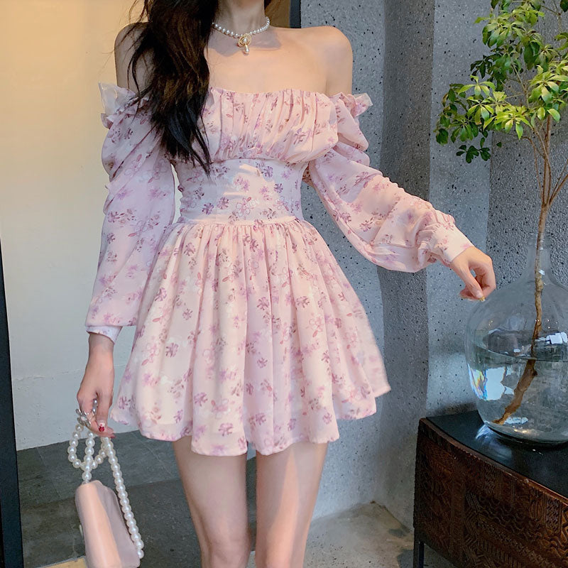 Soft Girl Vintage Floral Mini Dress – Aesthetics Boutique