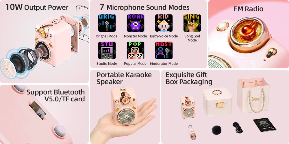 Divoom Fairy-OK Portable Bluetooth Speaker with Microphone