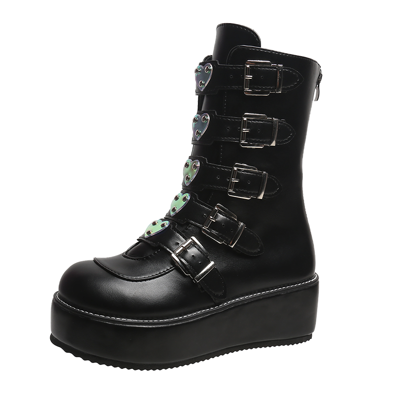 Punk Rock Heart Egirl Short Boots