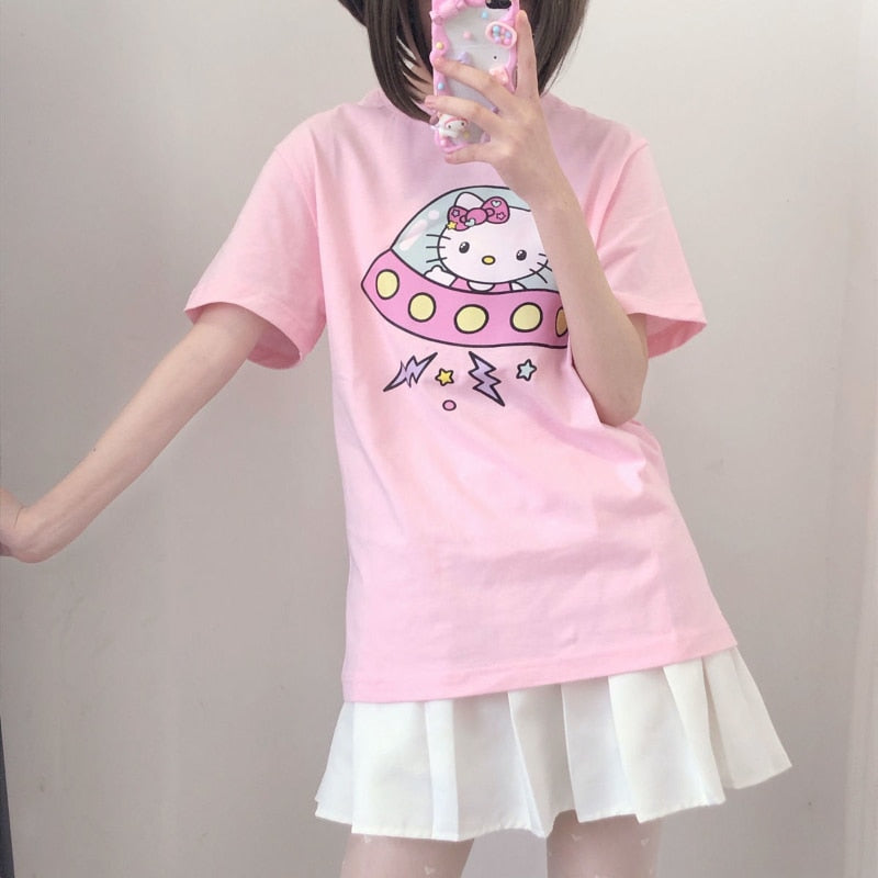 Hello Kitty Pink T-Shirts for Sale