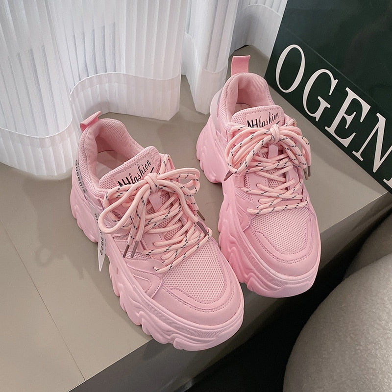 Pink Chunky Sneakers