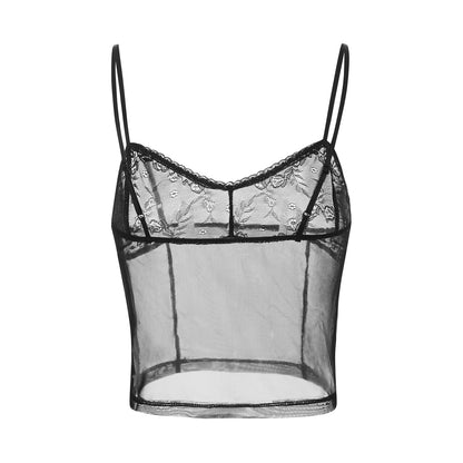 Lace See-through Cami Tank Top