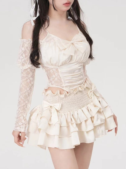 Vintage Dollette White Skirt