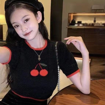 Sweet Cherry Soft Crop Top