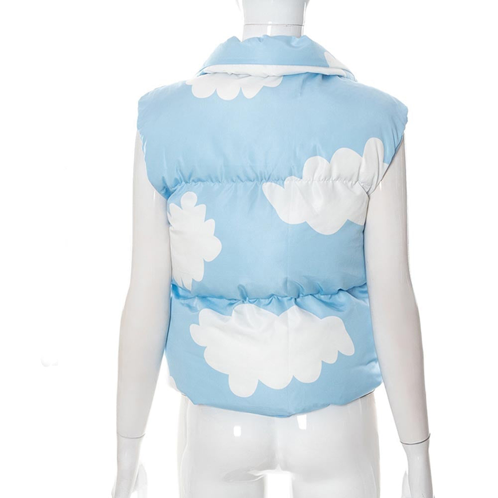 Aesthetic Sky Cloud Puffer Jacket