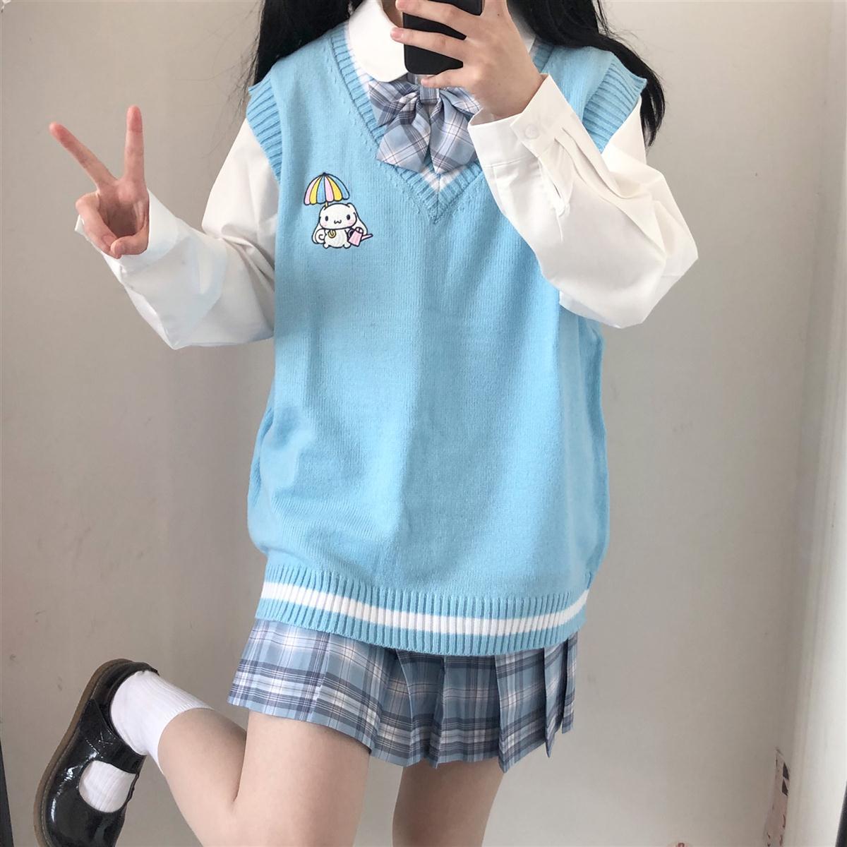 Kawaii Sweater Vest Cinnamoroll Blue