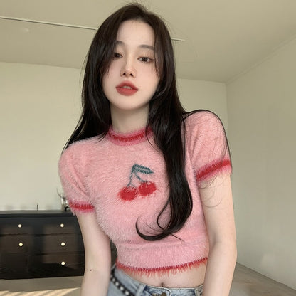 Sweet Cherry Soft Crop Top