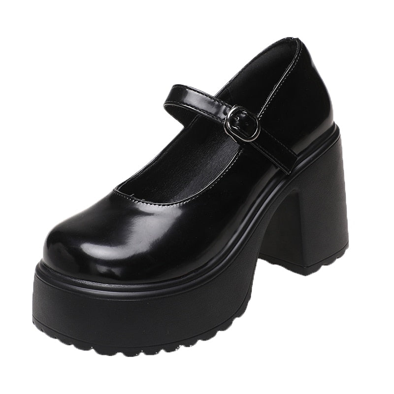 Wednesday Addams Shoes Mary Janes Platform Gothic Aesthetic Shoes ...