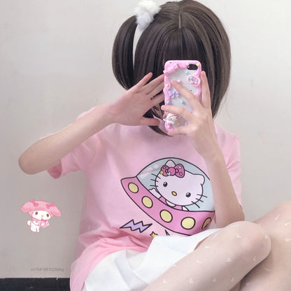 Hello Kitty UFO T-Shirt Pink