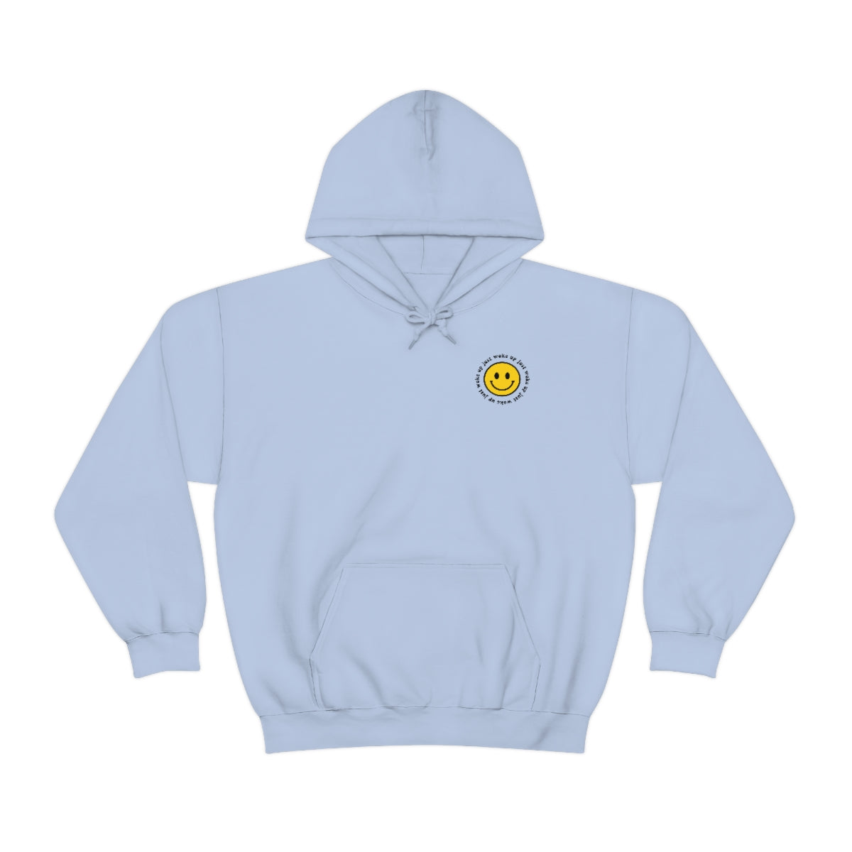 Y2K Smiley Just Woke Up Hoodie Sweatshirt