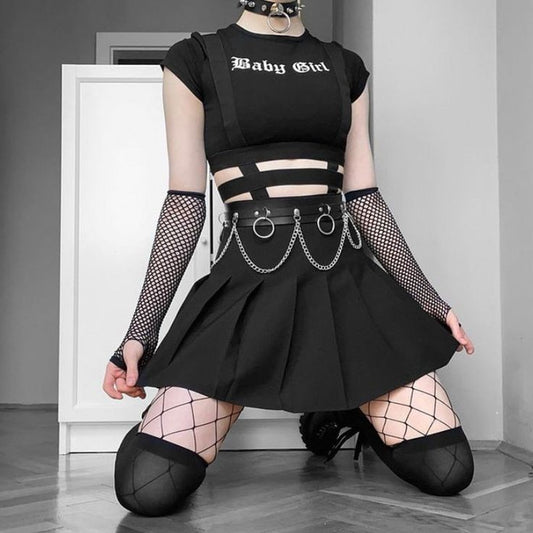 AltGirl Harajuku Gothic Corset Belt With Butterfly Crystal Chain Bandage  Slimming Y2K Fairy Grunge For Women H220418 From Royal_princess, $13.45