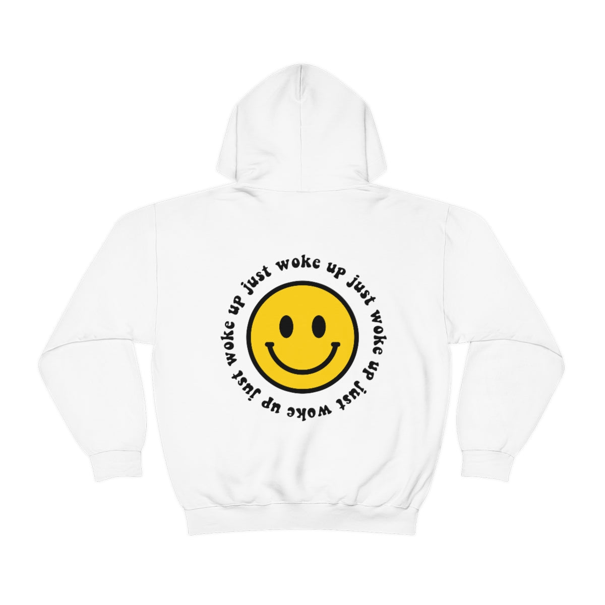 Y2K Smiley Just Woke Up Hoodie Sweatshirt