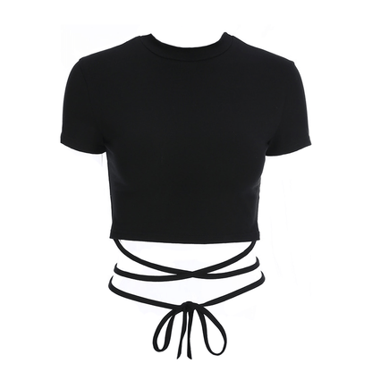 Crop Top T-Shirt Black