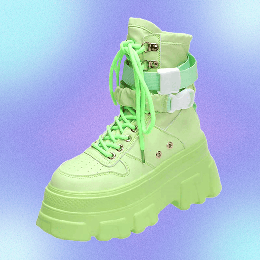 Egirl Shoes Platform Green