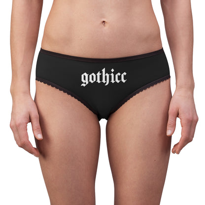 Gothic Aesthetic Cute Graphic Women Panties Black High Waist