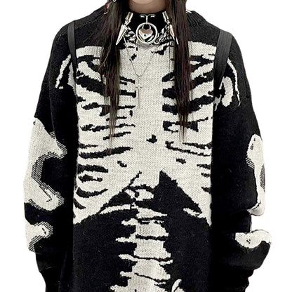 Gothic Aesthetic Skeleton Sweater