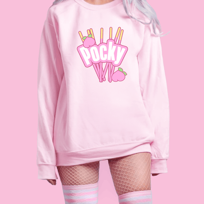 Kawaii Clothes Pocky Sweatshirt Pink Harajuku
