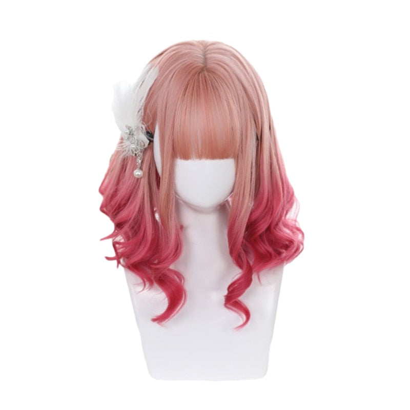 LOL KDA Skin Evelynn Pink Braided Hair Cosplay Wigs For Sale