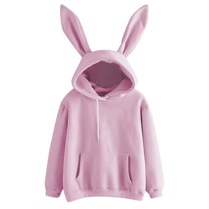 Bunny Ears Hoodie - Baby Pink