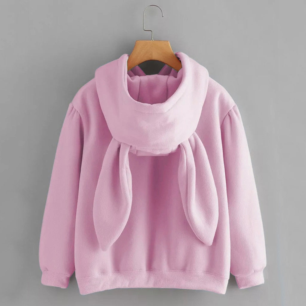 Bunny ear hot sale hoodie baby