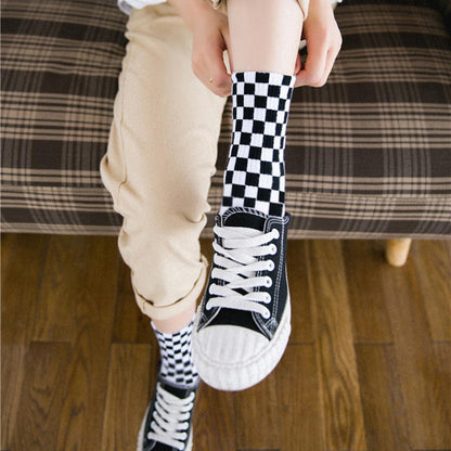 Punk Rock Checker Socks