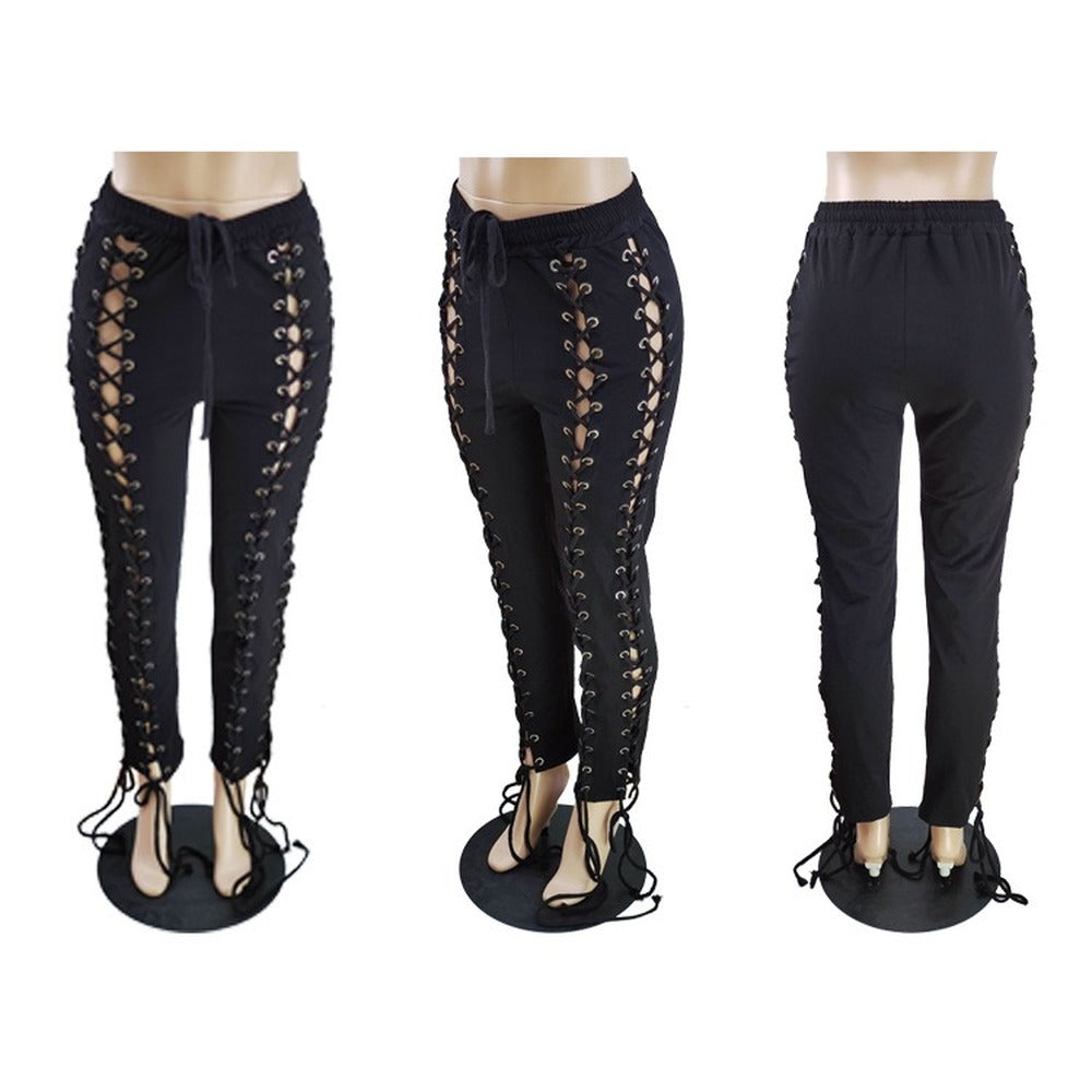 Gothic Lace Up Joggers