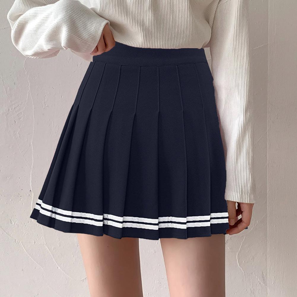 School Uniform Mini Skirt - Navy Blue