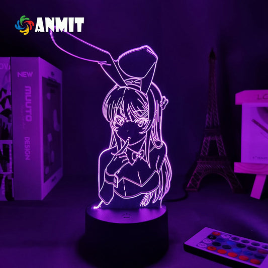 Neon Light Anime Bunny Girl