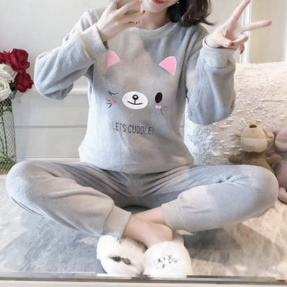 Kawaii Neko Cuddle Cat Pajamas Set