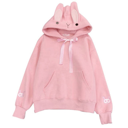 Kawaii Bunny Hoodie - Pink