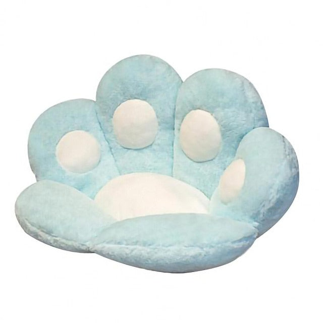 Cute Fluffy Paw Seat Cushion - Baby Blue