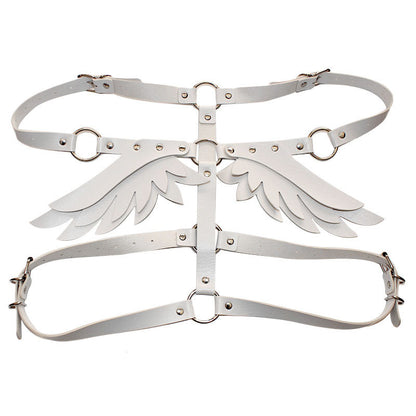 E-Girl Gothic Angel Wings Harness Straps - White