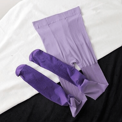 Ombre Gradient Color Tights Purple