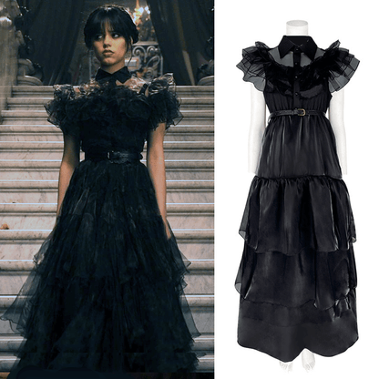 wednesday dance dress Shop Dress, Rave'n Dress, Black Prom Dress, Alternative Wedding Dress, Halloween Costume, Whimsigoth Tulle Dress, Evening pls sent us clear back side and front side pictures as well as character name plus anime name. Raven Dance Dress - Wednesday