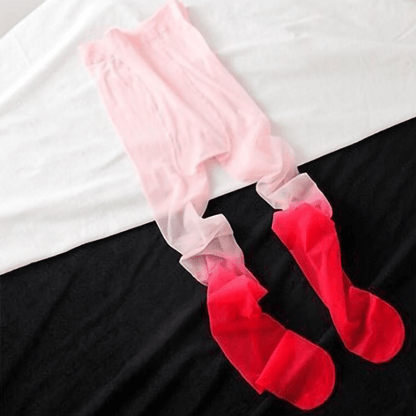Ombre Gradient Color Tights Pink