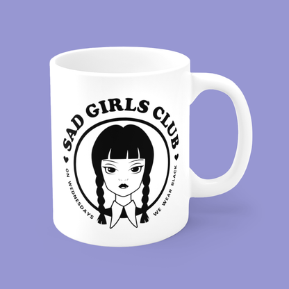 Wednesday Addams Sad Girls Club Coffee Mug